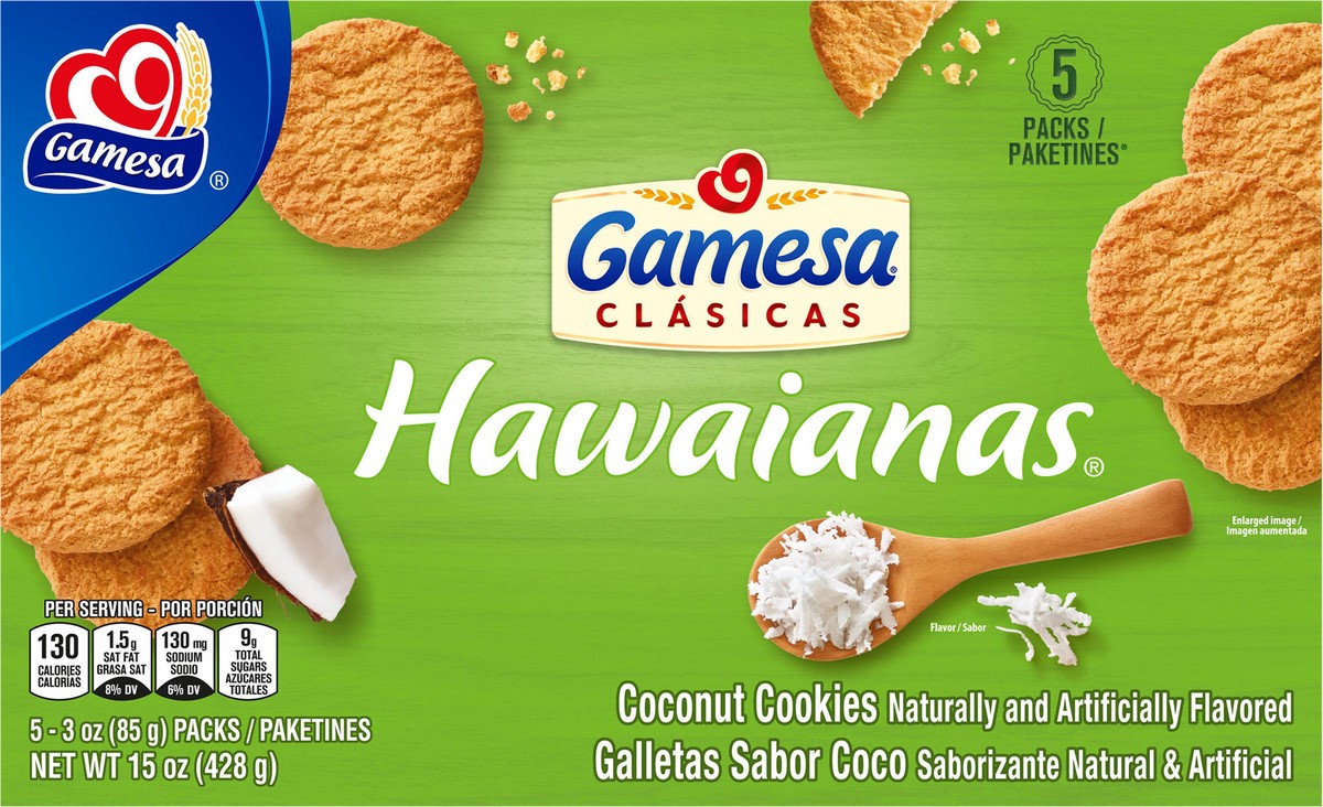 slide 2 of 10, Gamesa Hawaiians Cookies, 5 ct