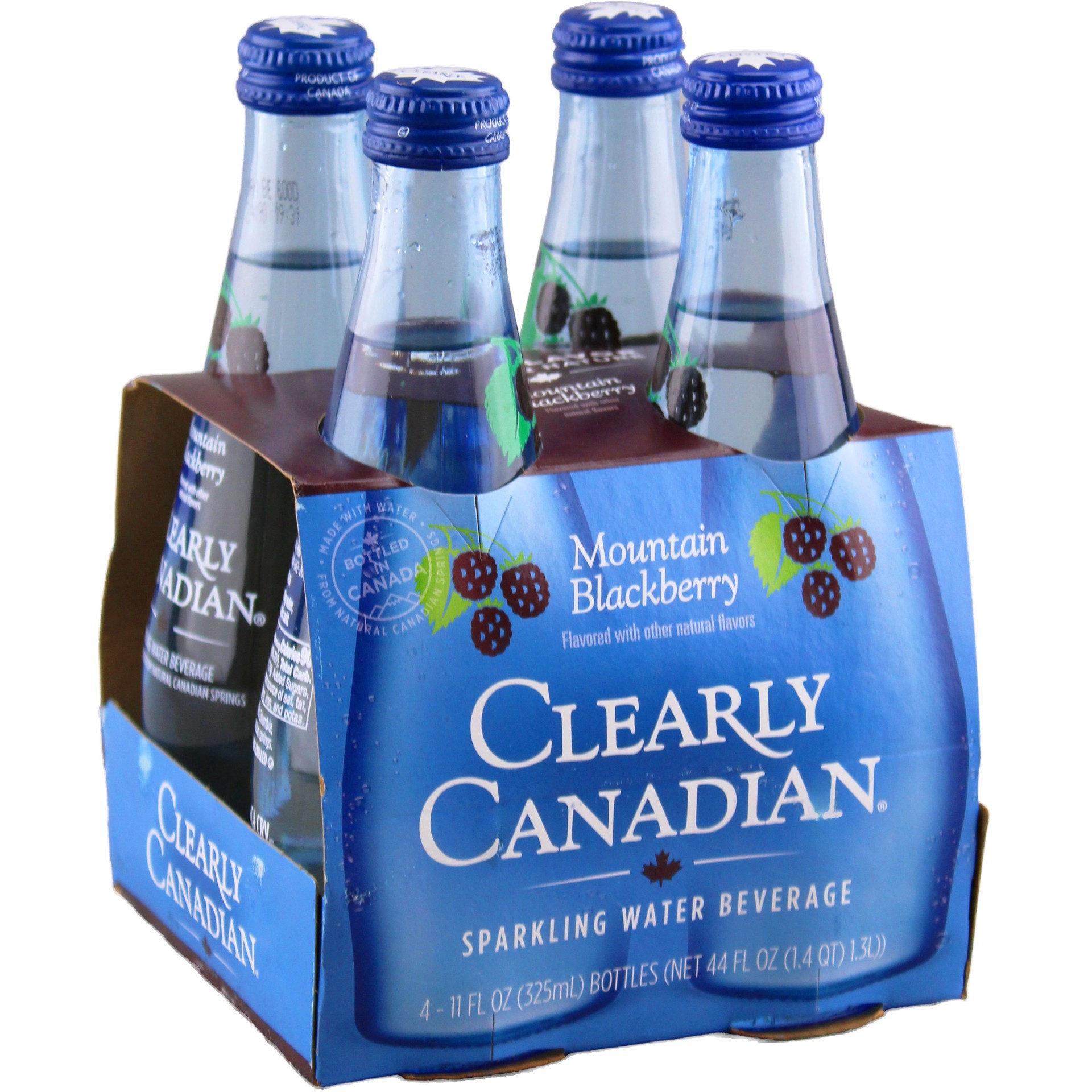 slide 1 of 1, Clearly Canadian Mountain Blackberry Sparkling Water - 4 ct; 11 fl oz, 4 ct; 11 oz