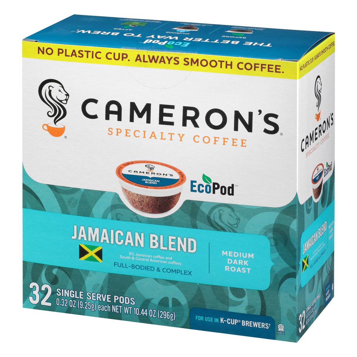 slide 3 of 9, Cameron's EcoPod Medium Dark Roast Smooth Jamaican Blend Coffee Cup/Tub/Bowl 32 ea, 32 ct