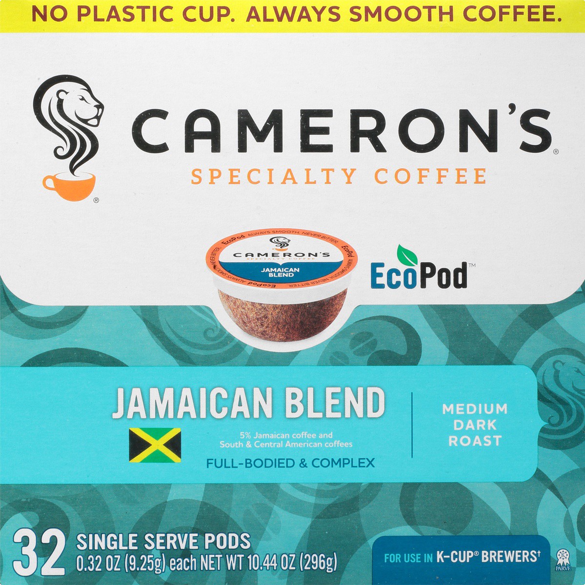 slide 4 of 9, Cameron's EcoPod Medium Dark Roast Smooth Jamaican Blend Coffee Cup/Tub/Bowl 32 ea, 32 ct