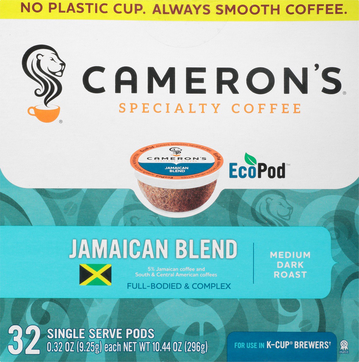 slide 6 of 9, Cameron's EcoPod Medium Dark Roast Smooth Jamaican Blend Coffee Cup/Tub/Bowl 32 ea, 32 ct