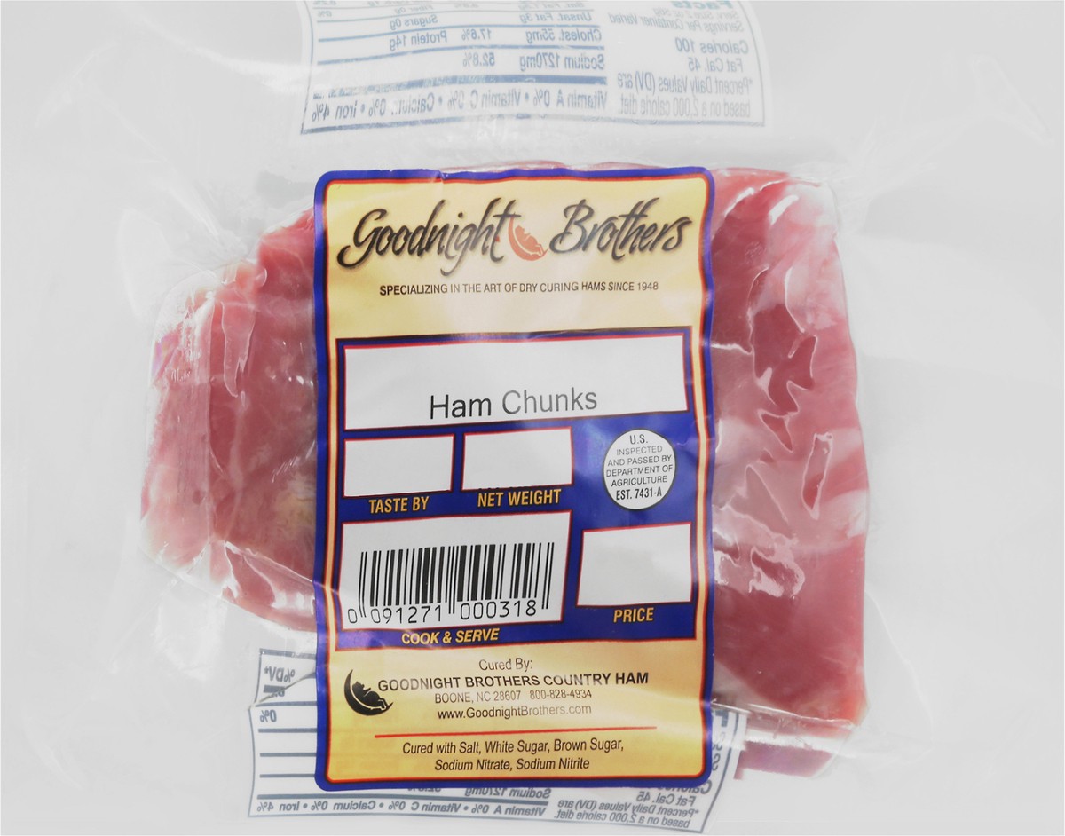 slide 1 of 9, Goodnight Brothers Ham Chunks 1 ea, 1 ct