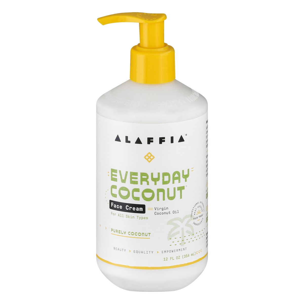 slide 1 of 11, Alaffia Purely Coconut Everyday Coconut Face Lotion, 12 fl oz