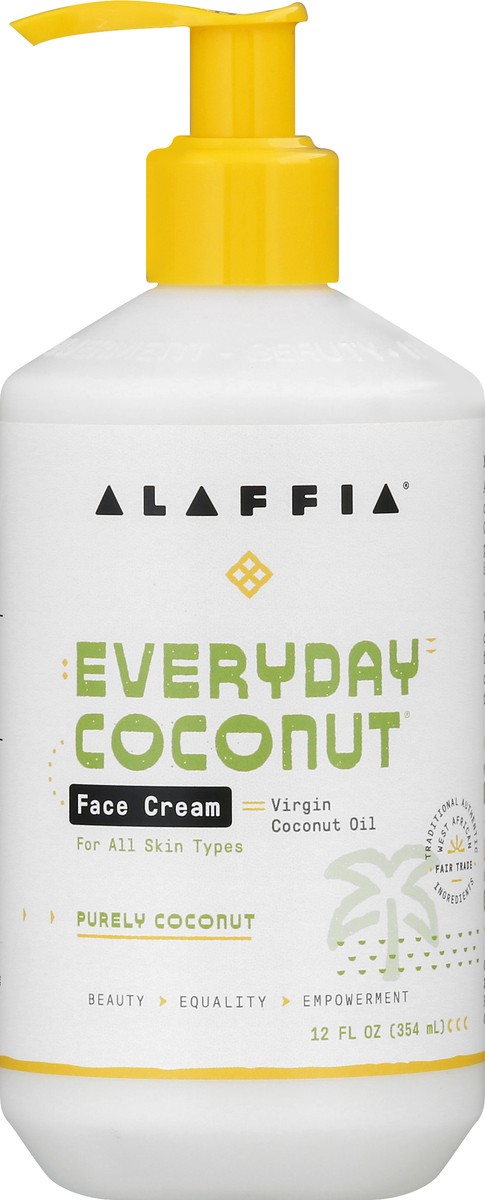 slide 1 of 11, Alaffia Purely Coconut Everyday Coconut Face Lotion, 12 fl oz