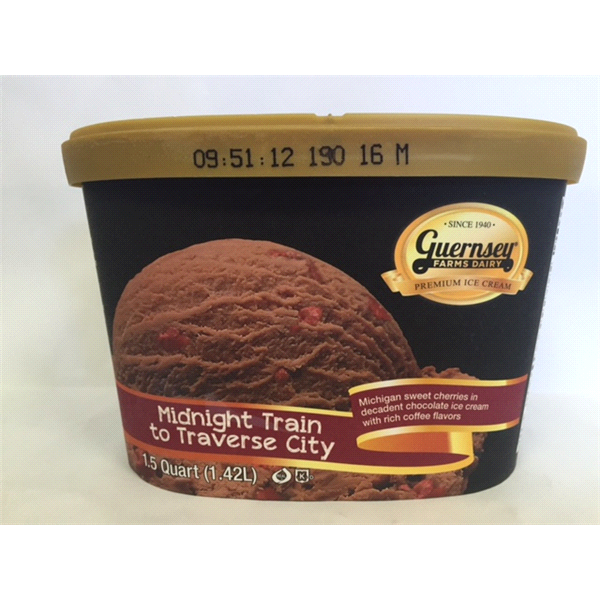 slide 1 of 1, Guernsey Farms Dairy Midnight Train to Traverse City Ice Cream, 48 oz