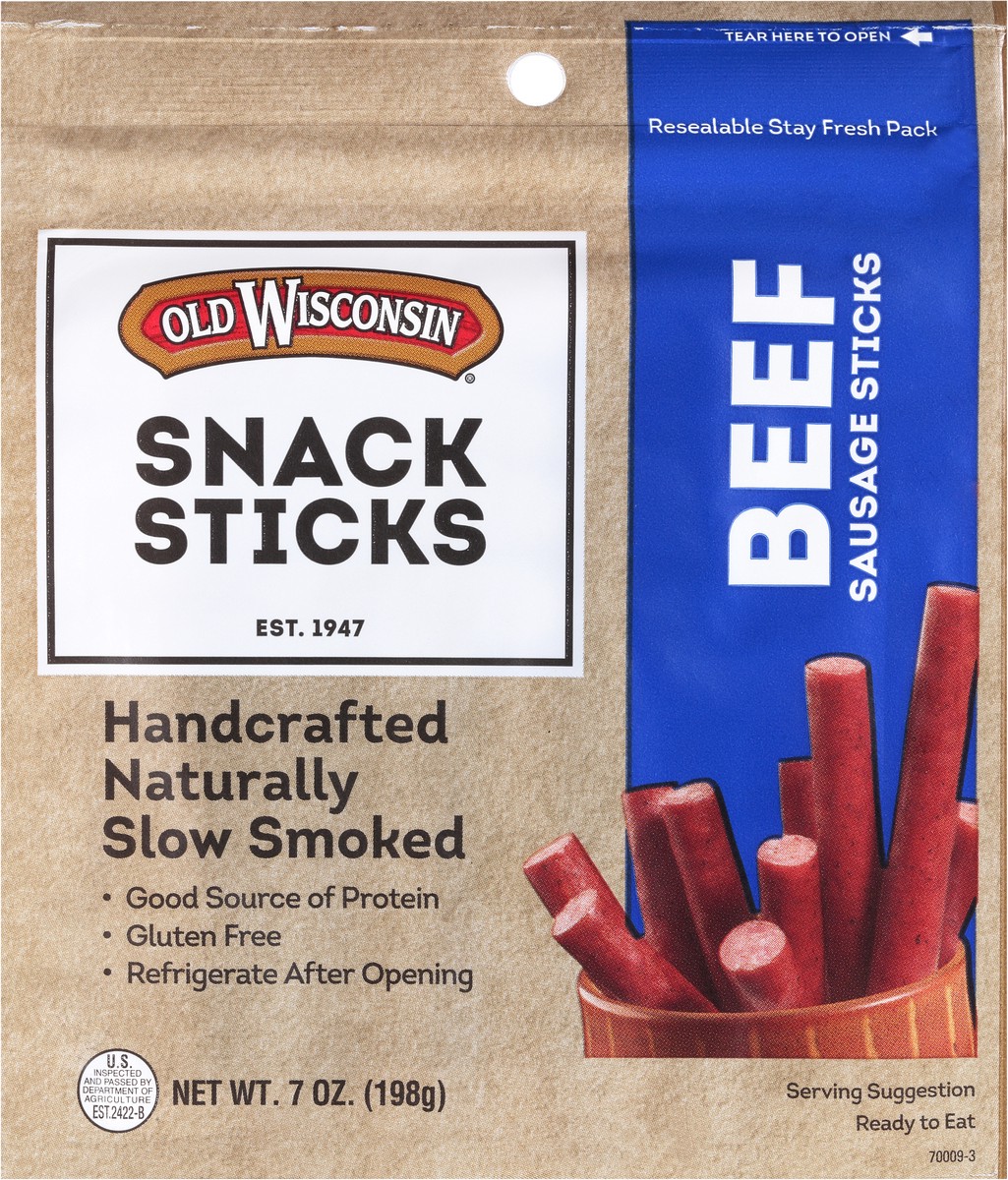 slide 4 of 7, Old Wisconsin Beef Snack Sticks, 7 oz