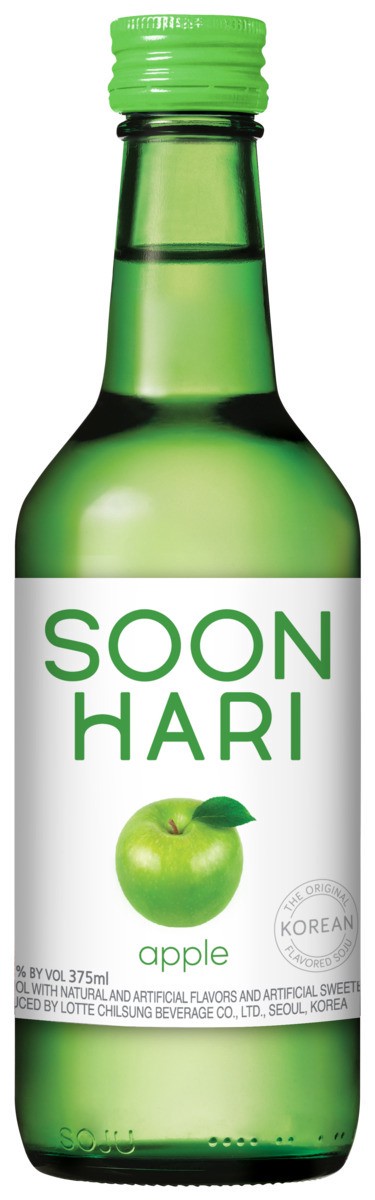 slide 3 of 4, Soonhari Korean Soju Apple, 375 ml