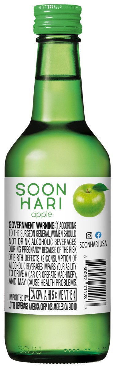 slide 2 of 4, Soonhari Korean Soju Apple, 375 ml