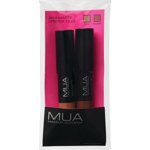 slide 1 of 1, MUA Semi-Matte Lipstick Duo, Flesh & Mulberry, 1 ct