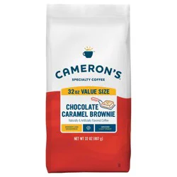 Cameron's Coffee Ground Light Roast Chocolate Caramel Brownie Smooth Coffee 32 oz