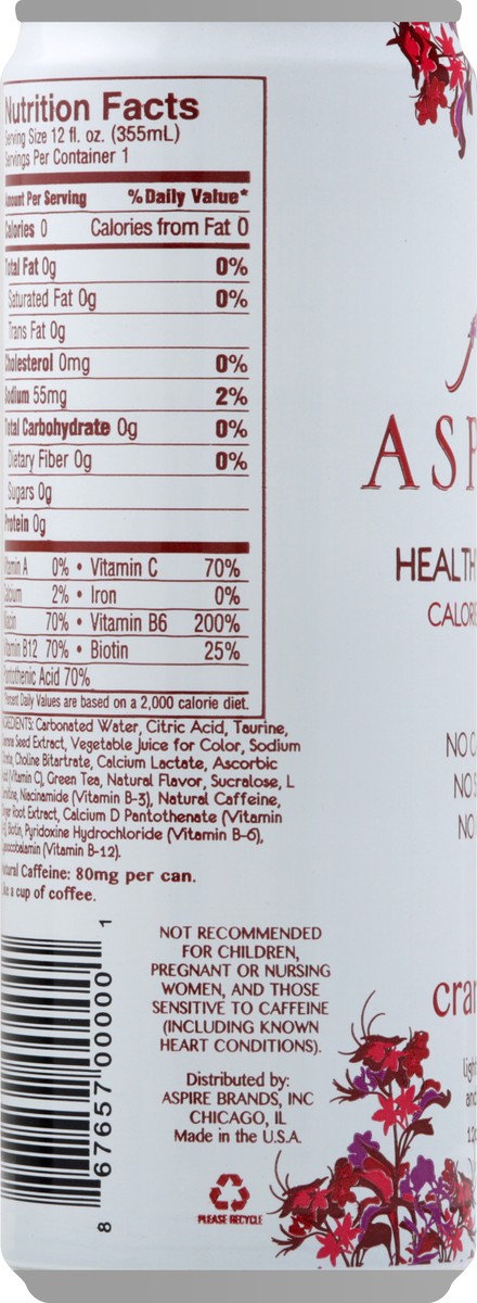 slide 9 of 11, Aspire Healthy Cranberry Energy Drink 12 fl oz, 12 oz