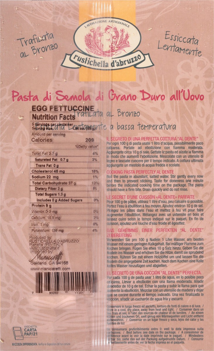 slide 11 of 11, Rustichella d'Abruzzo Pasta Fettuccine Bag, 8.8 oz