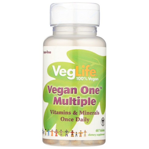 slide 1 of 1, Veglife Vegan One Multi-Vitamin, Iron Free, 60 ct