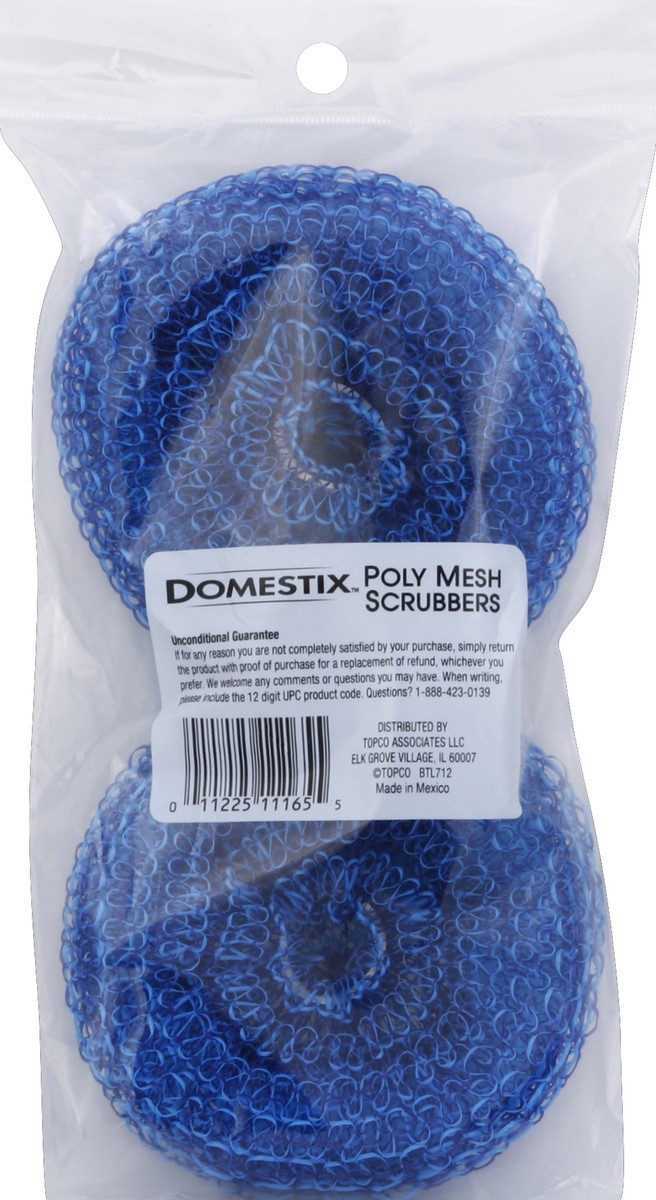 slide 6 of 6, Domestix Scrubbers, Poly Mesh, 2 ct