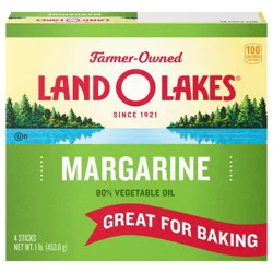 Land O'Lakes Margarine Sticks, Made with Vegetable Oil