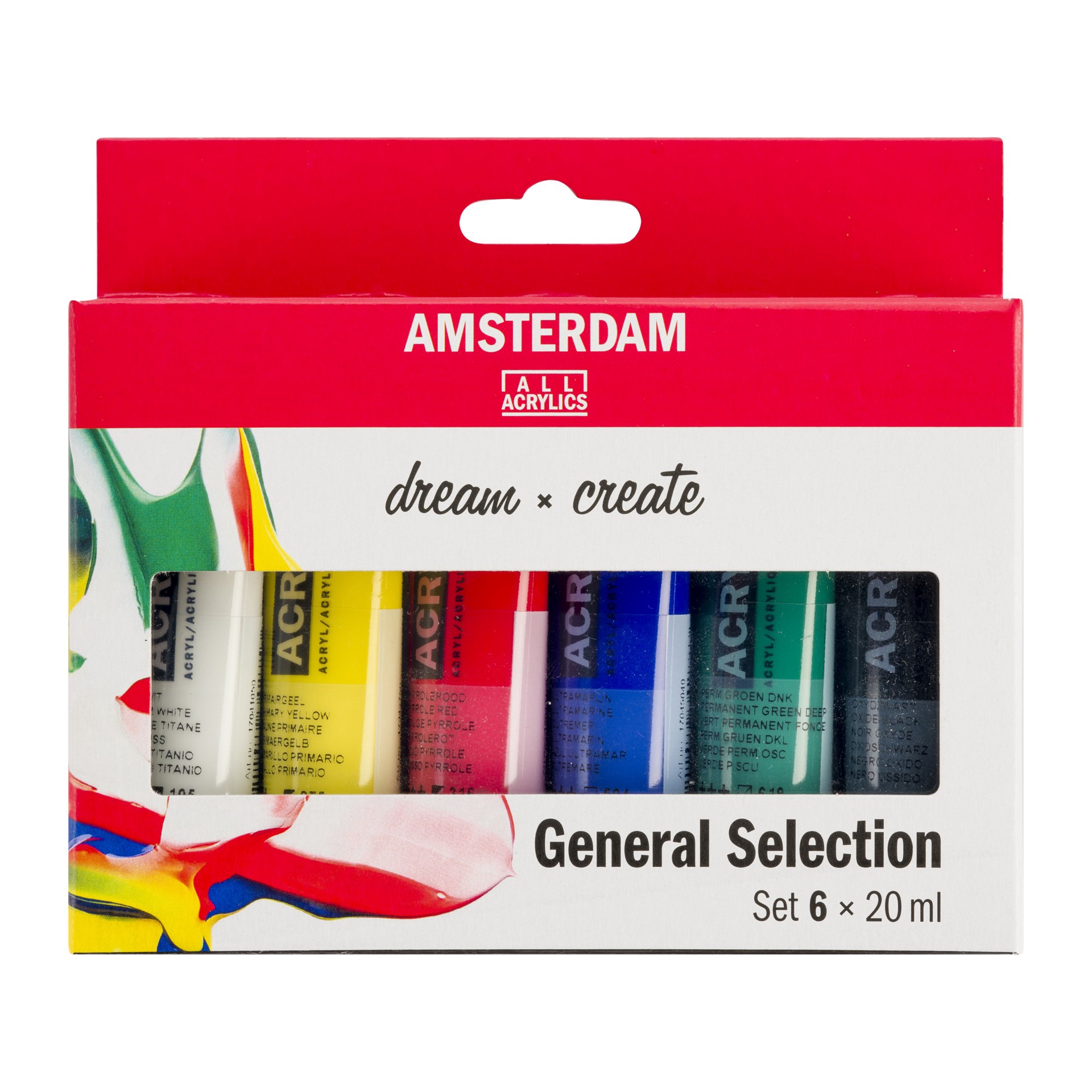 slide 5 of 6, New Amsterdam Standard Series 6 Color General Selection Acrylic Paint Set, 1 ct