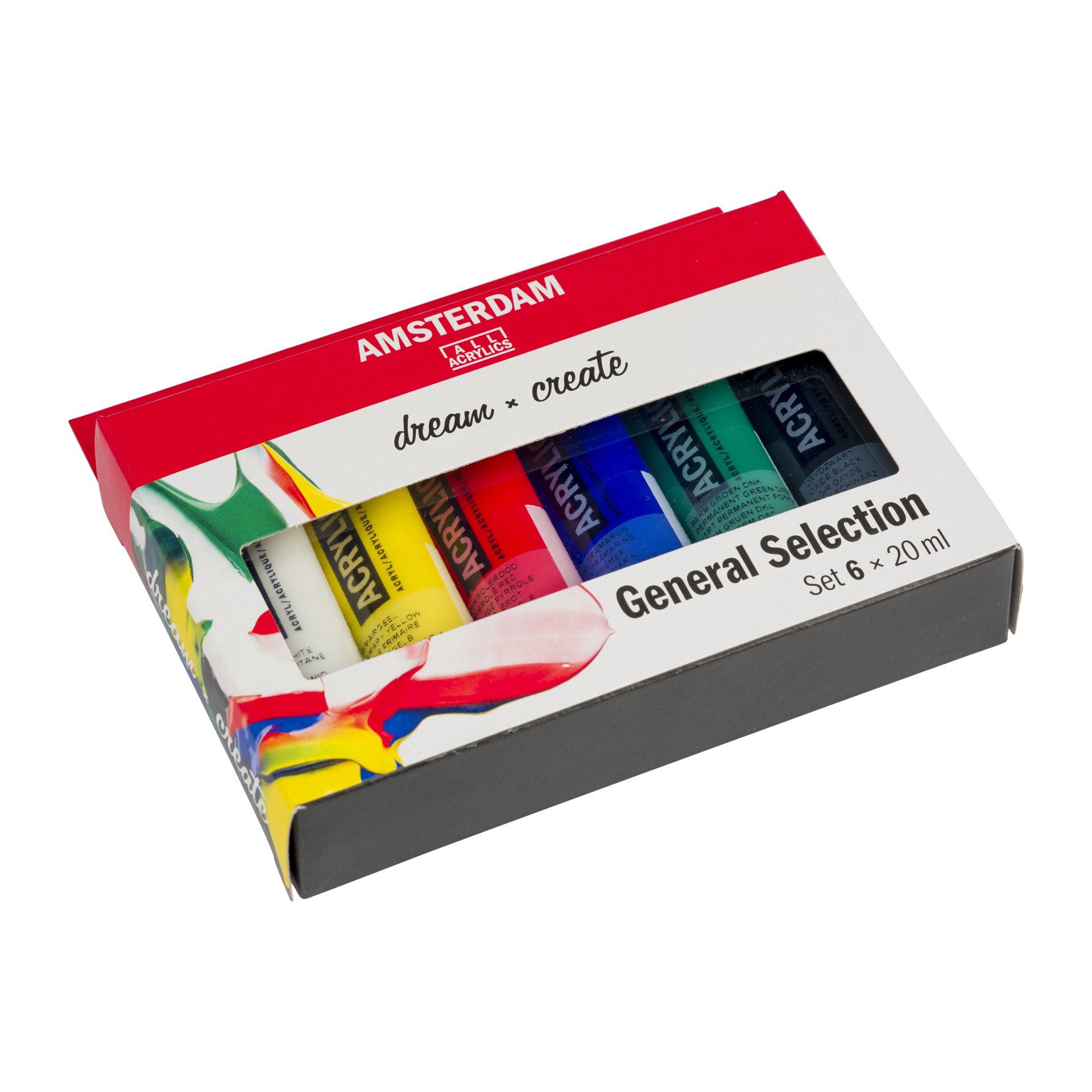 slide 2 of 6, New Amsterdam Standard Series 6 Color General Selection Acrylic Paint Set, 1 ct