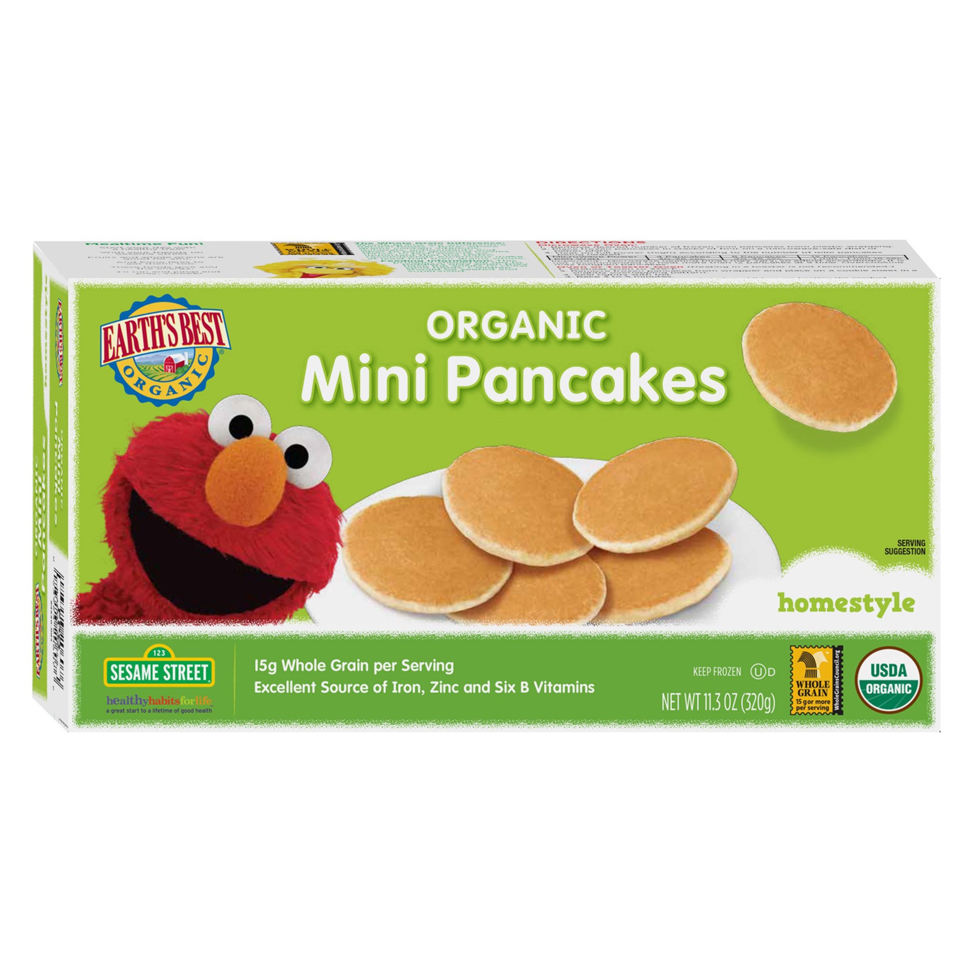 slide 1 of 6, Earth's Best Organic Mini Pancakes, 11.3 oz