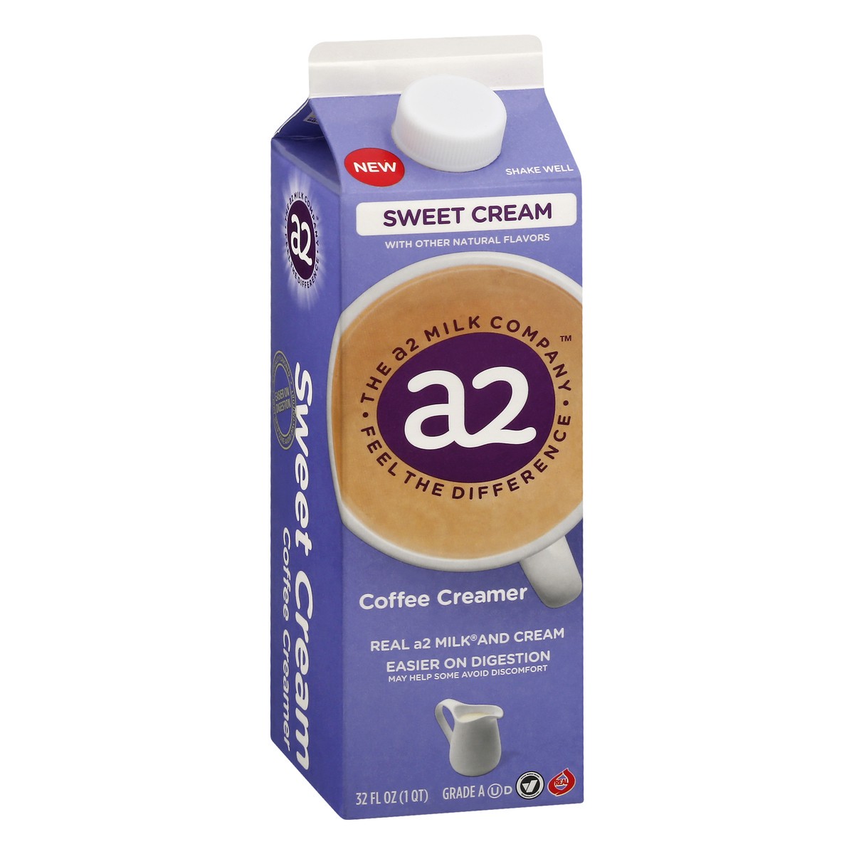 slide 6 of 10, A2 Milk Coffee Creamer, Sweet Cream, 32 fl oz