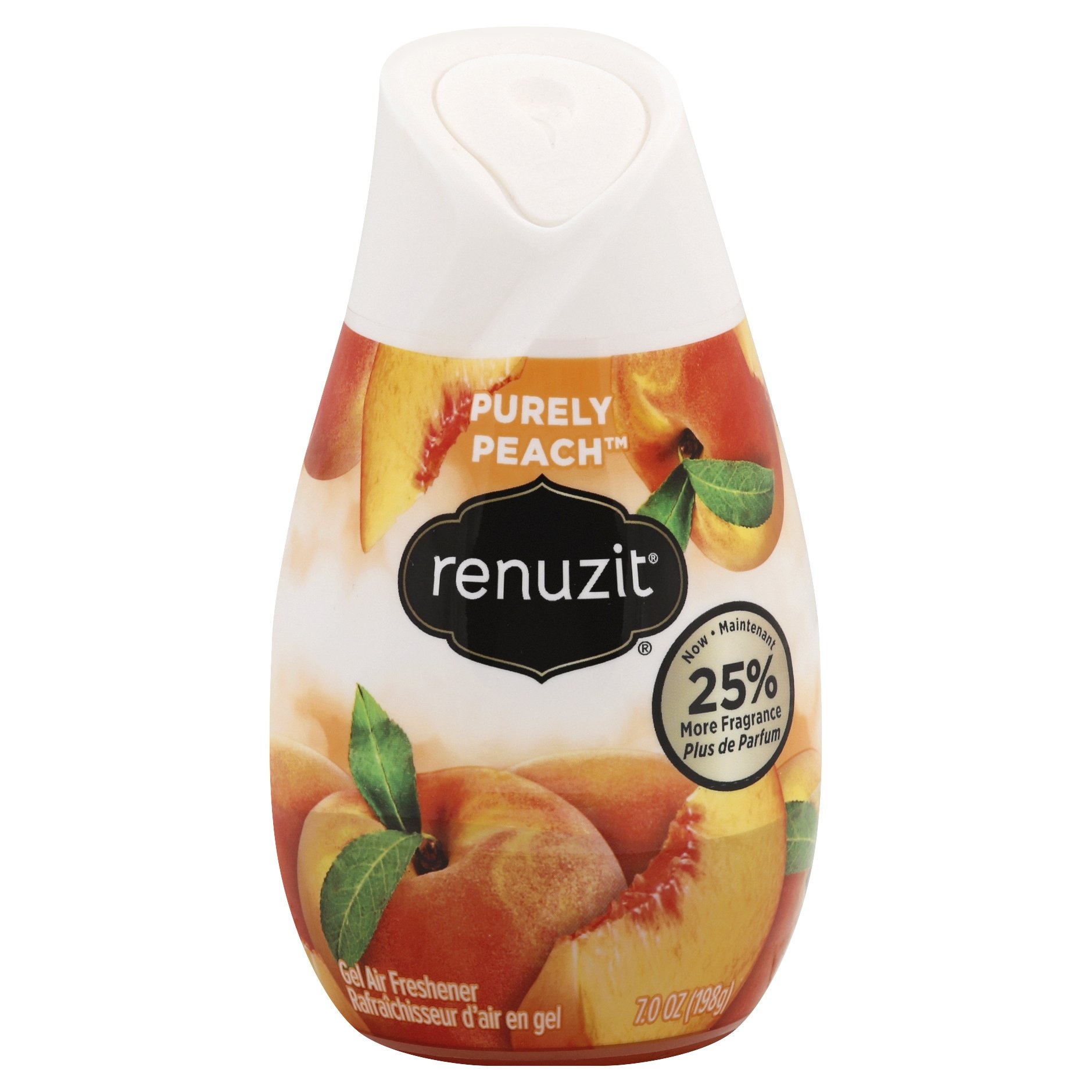 slide 1 of 6, Renuzit Fresh Picked Collection Purely Peach Gel Air Freshener, 7 oz