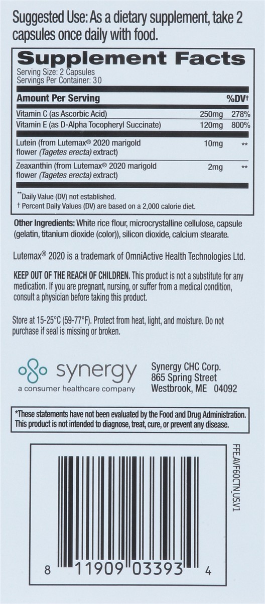 slide 2 of 9, Focus Factor Advanced Vision Formula Capsules, 60 ct