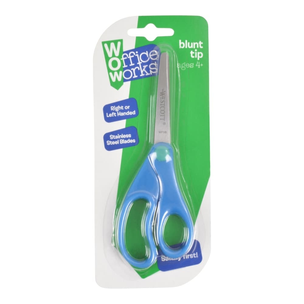 slide 1 of 1, Officeworks Blunt Kid's Scissors, 5 in