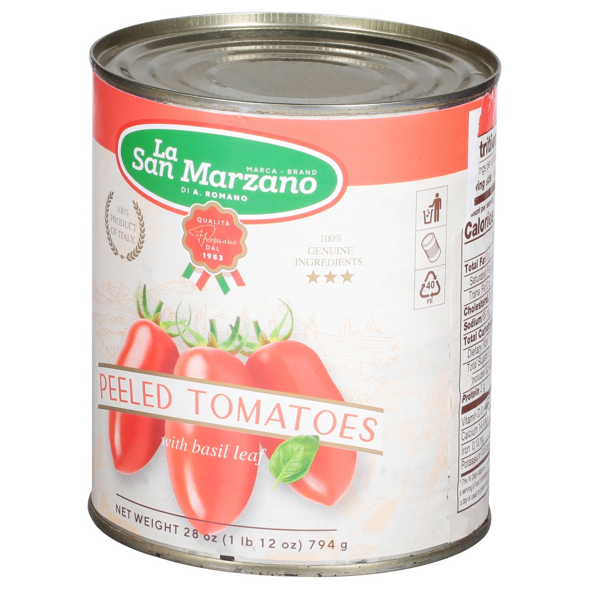 slide 3 of 13, La San Marzano Peeled Tomatoes with Basil Leaf 28 oz, 28 oz