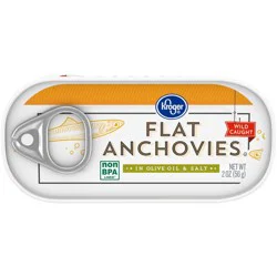 Kroger Flat Anchovies In Olive Oil & Salt