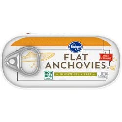 Kroger Flat Anchovies In Olive Oil & Salt