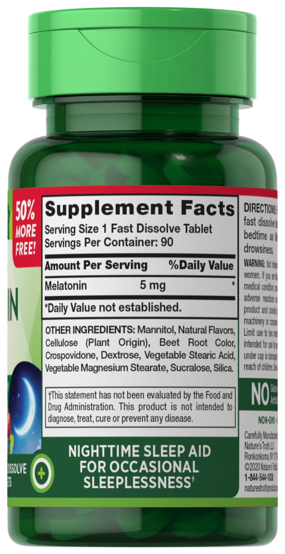 slide 4 of 4, Nature's Truth Melatonin, 90 ct