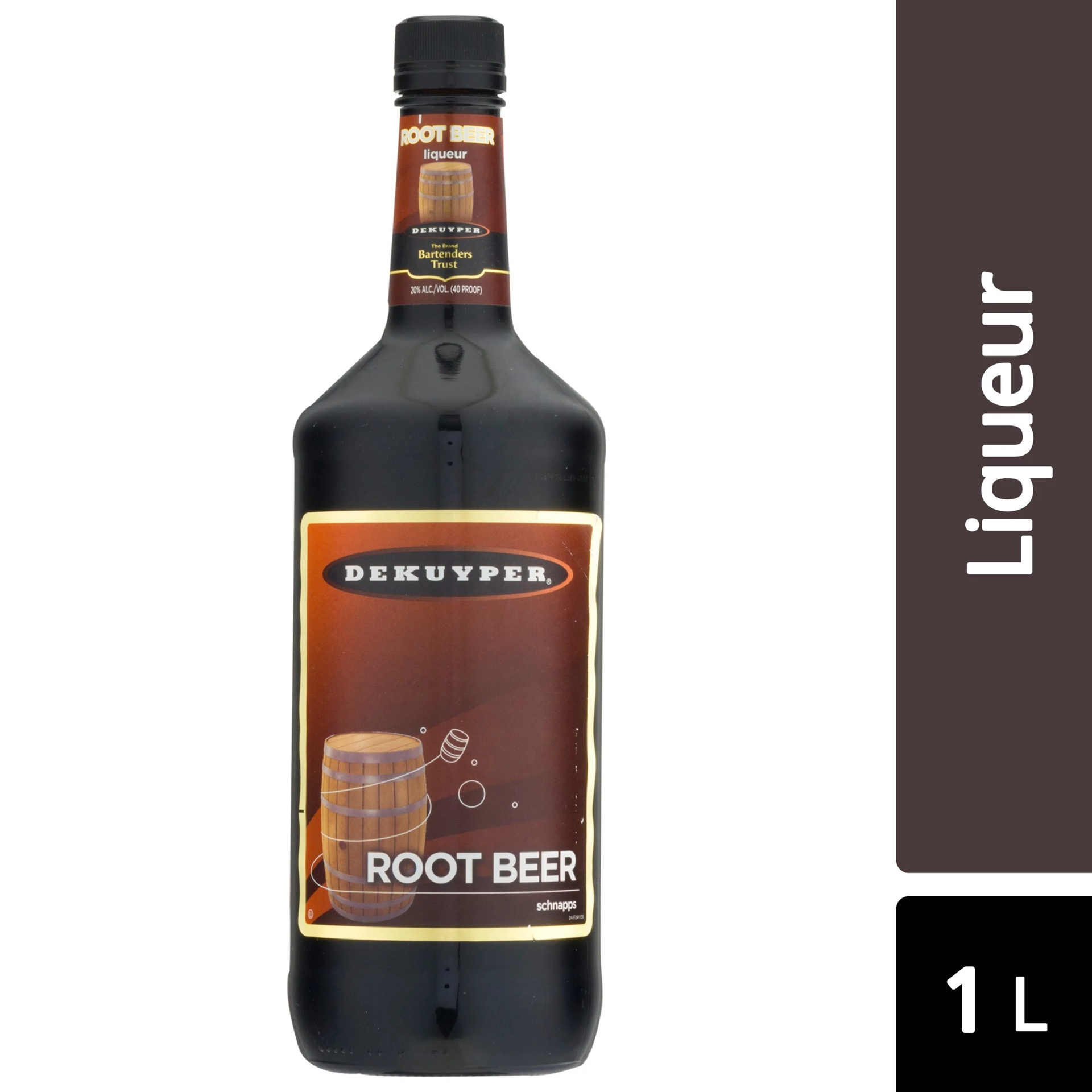 slide 1 of 1, DeKuyper Root Beer Schnapps Liqueur 1 L, 1 liter