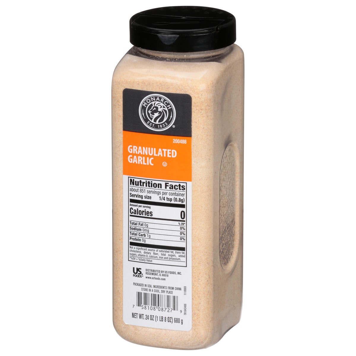 slide 5 of 12, Monarch Granulated Garlic, 24 oz