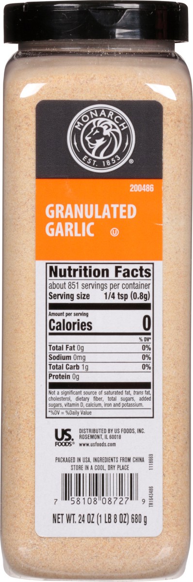 slide 6 of 12, Monarch Granulated Garlic, 24 oz
