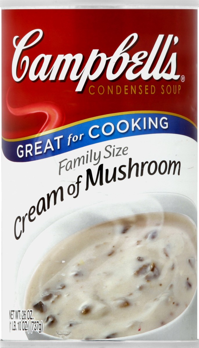 slide 2 of 3, Campbell's Campbells Soup Condensed Cream Of Mushroom Family Size - 26 Oz, 26 oz
