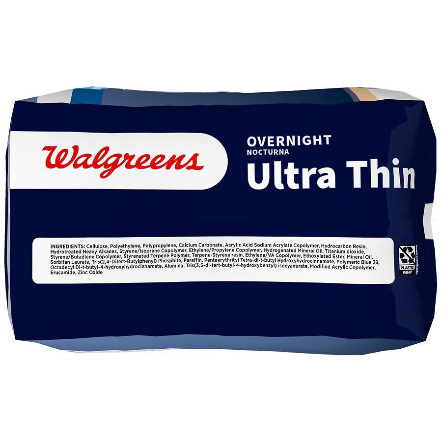 slide 2 of 5, Walgreens Ultra Thin Overnight Maxi Pads Unscented, 52 ct