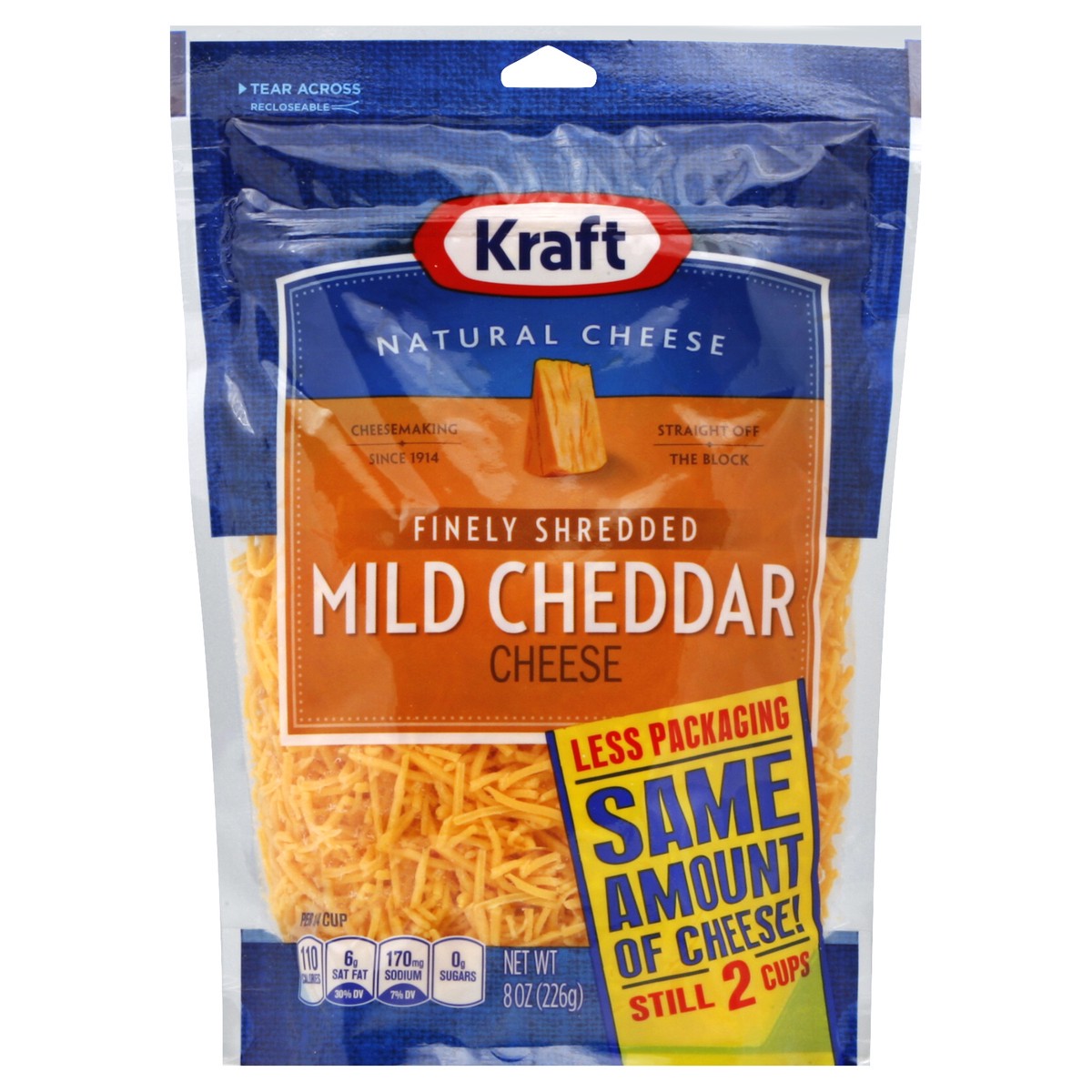 slide 2 of 2, Kraft Finely Shredded Cheese 8 oz, 8 oz