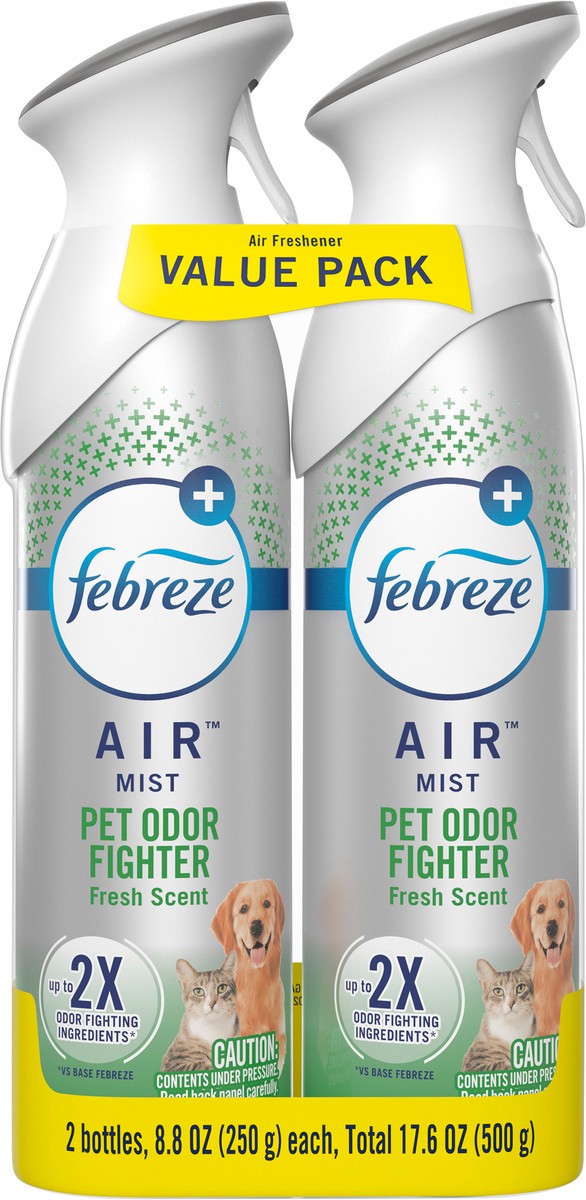 slide 5 of 5, Febreze Air Effects Heavy Duty Pet Air Freshener Spray, 2 ct; 8.8 oz