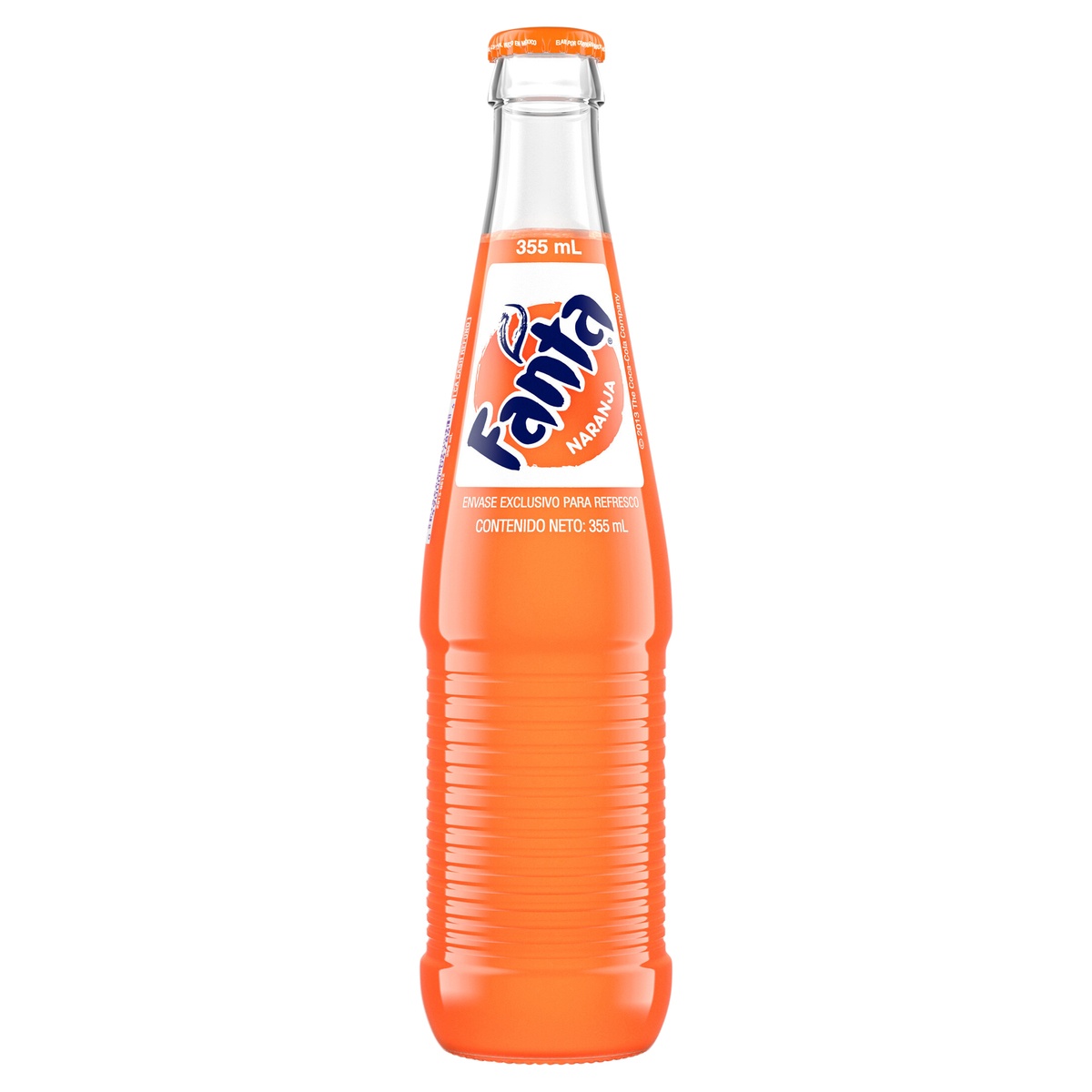 slide 1 of 4, Fanta Orange Mexico Glass Bottle, 355 mL, 11.8 fl oz