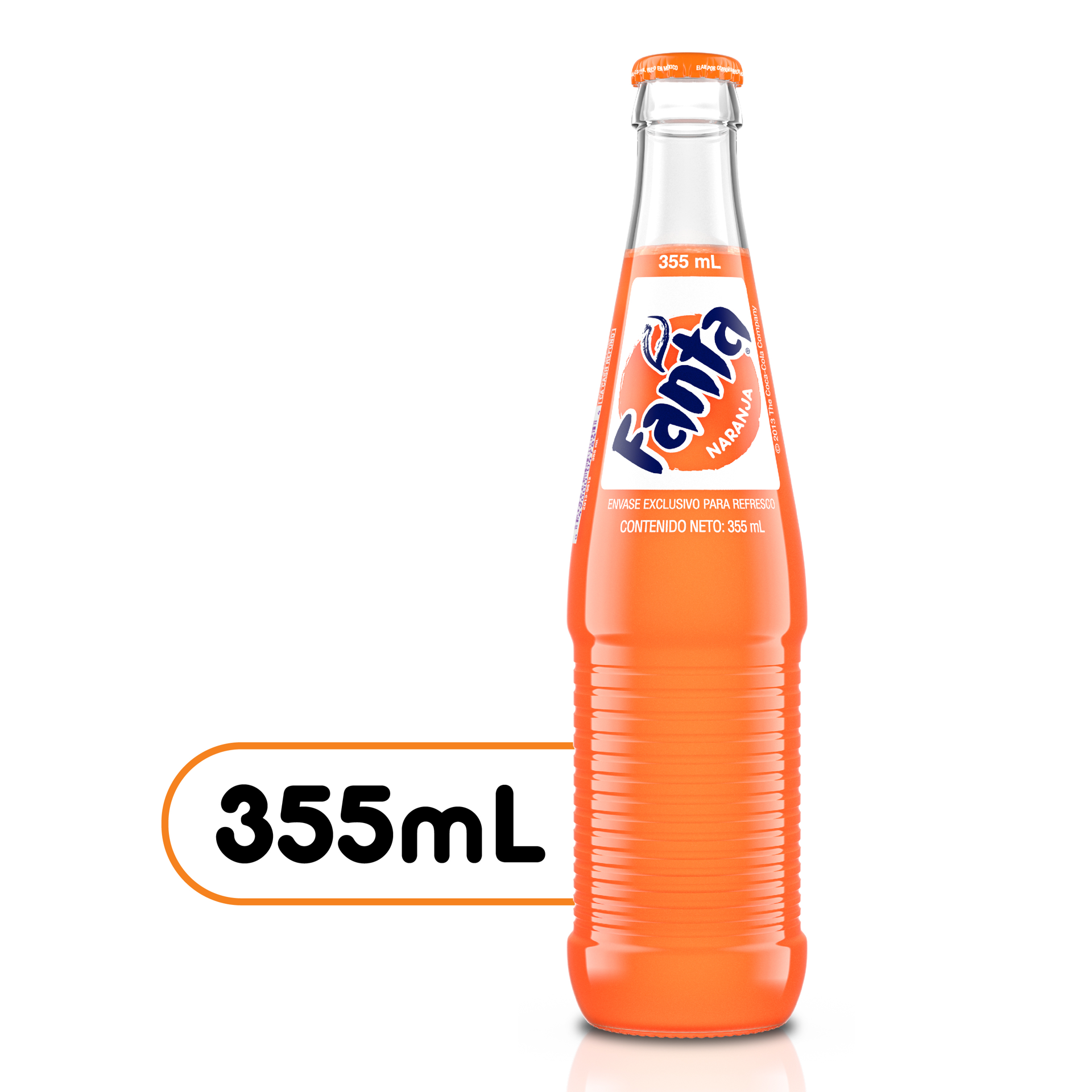slide 1 of 7, Fanta Orange Mexico Glass Bottle, 355 mL, 355 ml