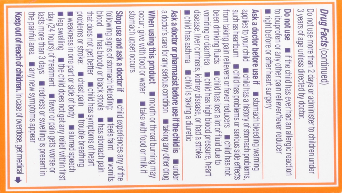 slide 2 of 9, Children's Motrin Chewable Tablets with Ibuprofen, Kids' Fever Reducer & Pain Reliever for Sore Throat, Fever, Toothache & Pain Relief, Grape Flavor, 24 ct, 24 ct