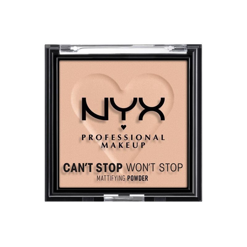 slide 2 of 5, NYX Professional Makeup Can't Stop Won't Stop Mattifying Pressed Powder, 0.21 oz