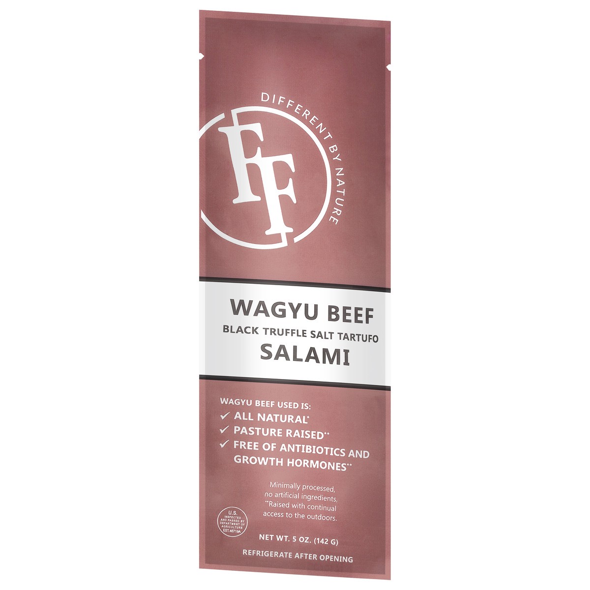 slide 4 of 4, Fossilfarm Fossil Farms Wagyu Beef Black Truffle Salt Tartufo Salami, 5 oz