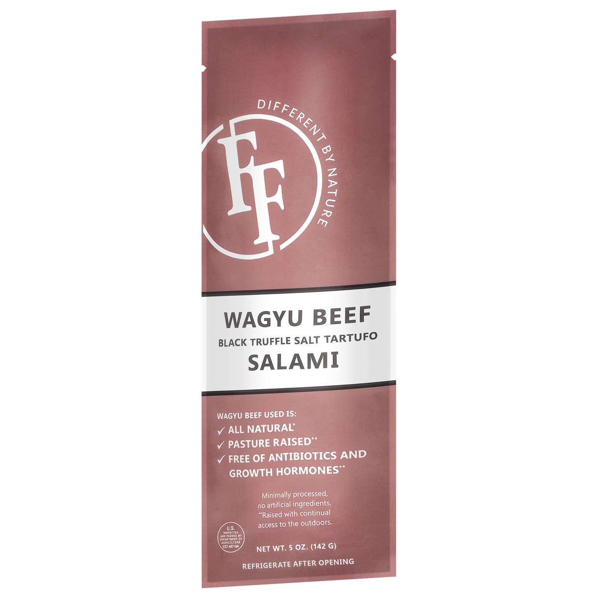 slide 3 of 4, Fossilfarm Fossil Farms Wagyu Beef Black Truffle Salt Tartufo Salami, 5 oz