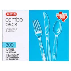 H-E-B Premium Clear Knives, Forks and Spoons Combo Pack