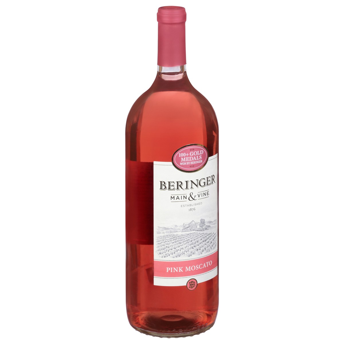 slide 5 of 12, Beringer Main & Vine Pink Moscato, Pink Wine, 1.5L, 1.50 liter