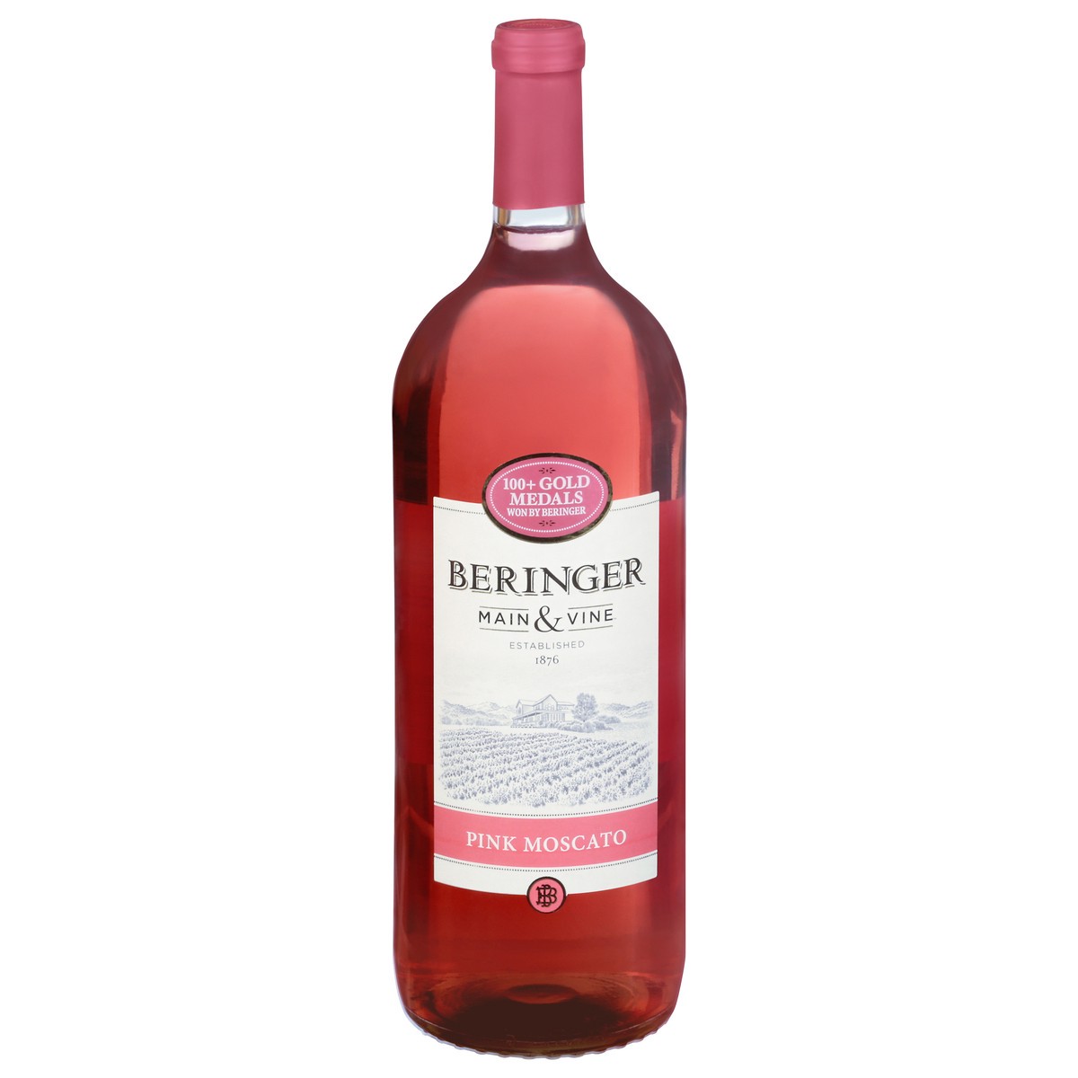 slide 10 of 12, Beringer Main & Vine Pink Moscato, Pink Wine, 1.5L, 1.50 liter