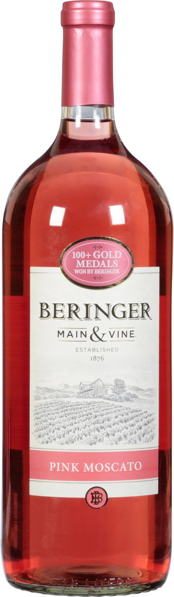 slide 6 of 12, Beringer Main & Vine Pink Moscato, Pink Wine, 1.5L, 1.50 liter