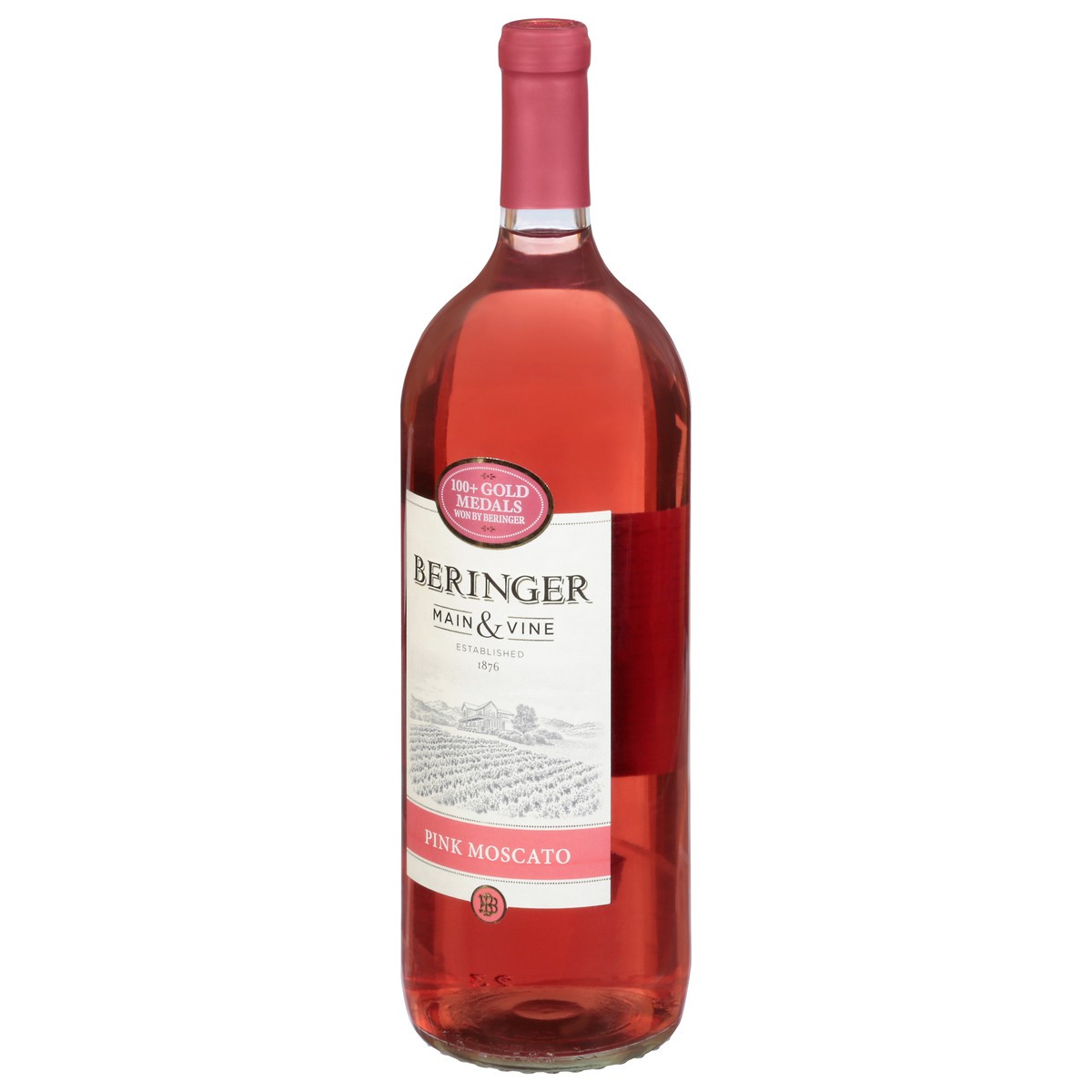 slide 8 of 12, Beringer Main & Vine Pink Moscato, Pink Wine, 1.5L, 1.50 liter