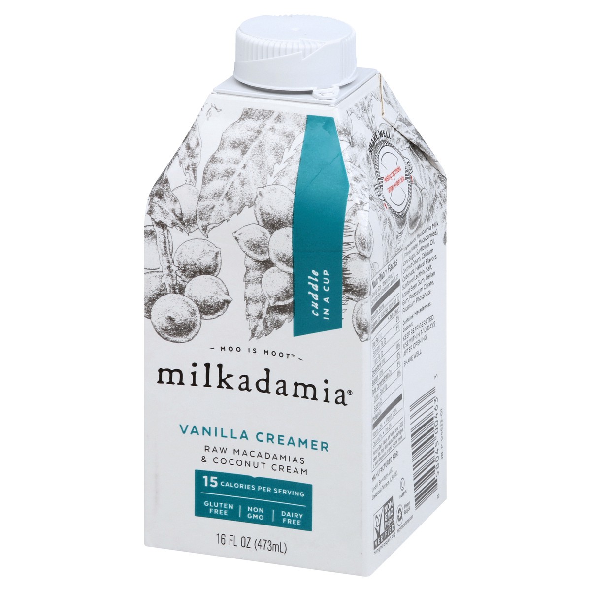 slide 3 of 9, Milkadamia Vanilla Creamer, 16 fl oz