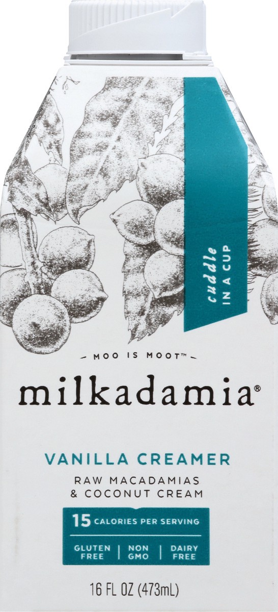 slide 6 of 9, Milkadamia Vanilla Creamer, 16 fl oz